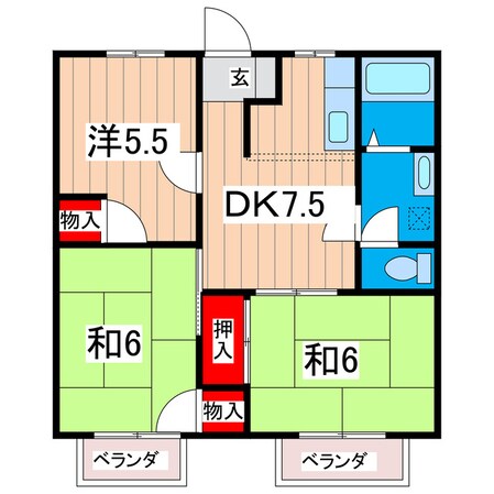 第４クレールひだかの物件間取画像